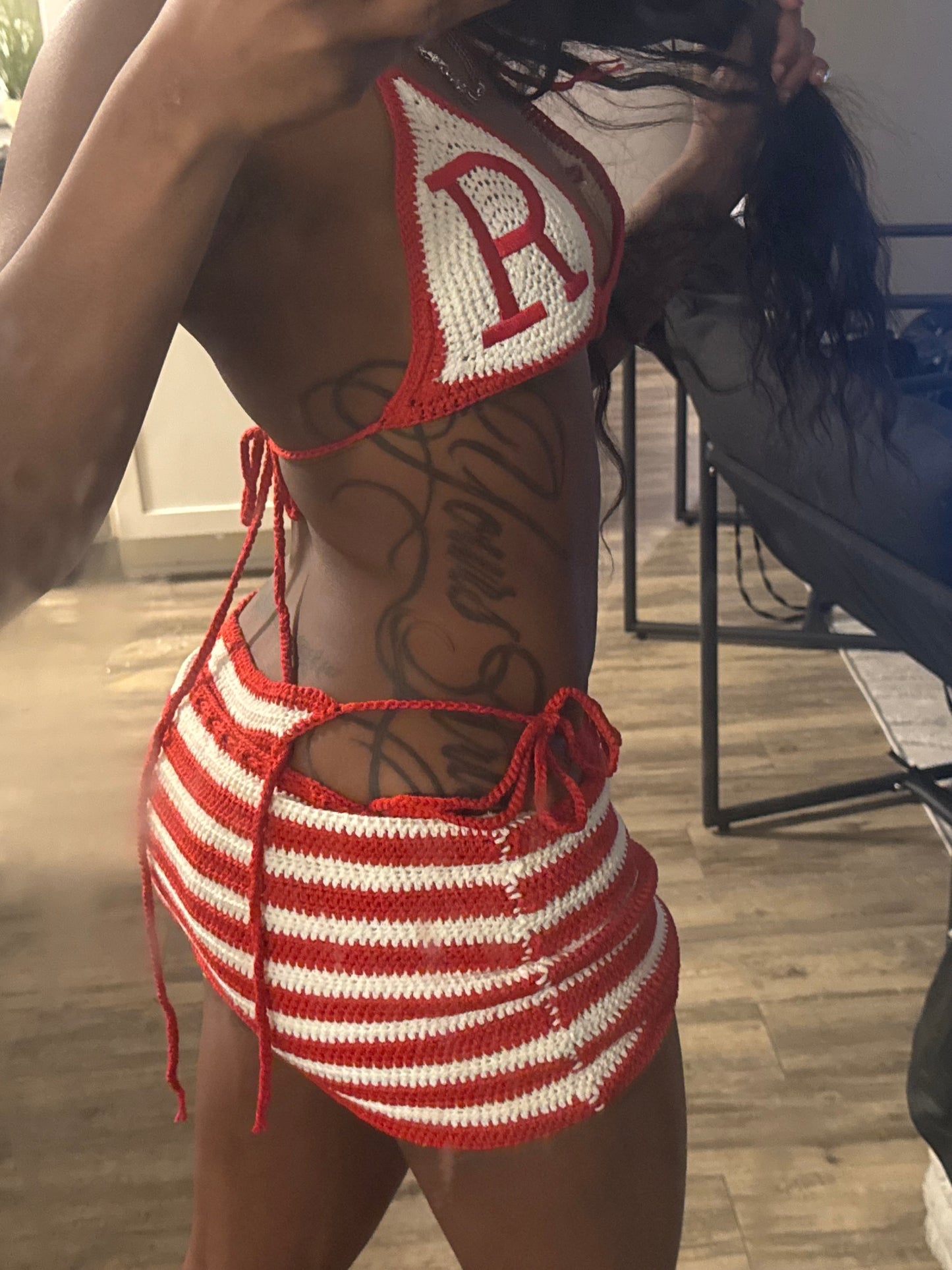 3-Piece Crochet Set (BIKINI + MINI SKIRT)