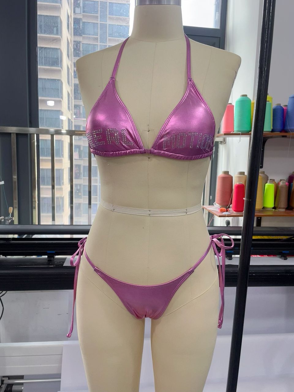 DIAMOND METALLIC BIKINI (PINK)