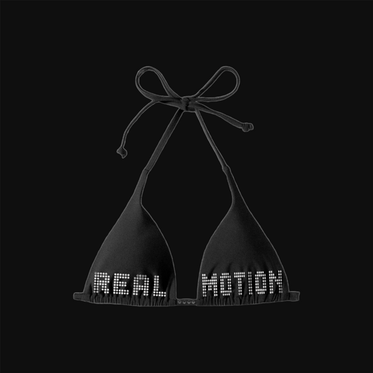 “REAL MOTION” METALLIC BIKINIS TOP