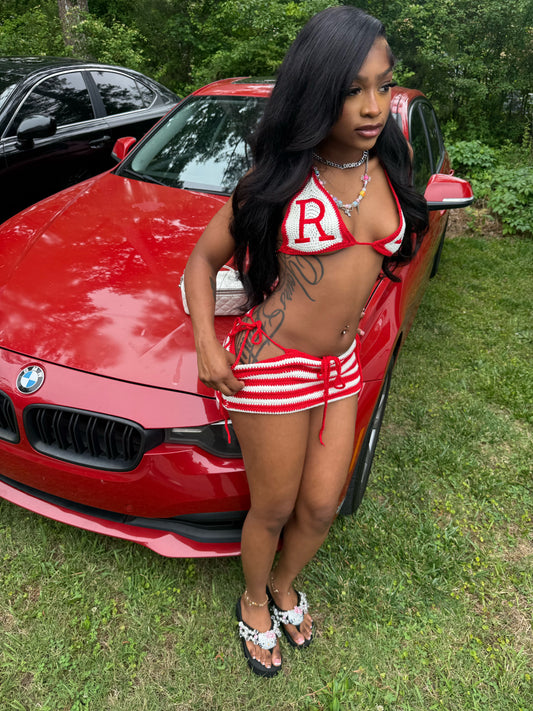 3-Piece Crochet Set (BIKINI + MINI SKIRT)