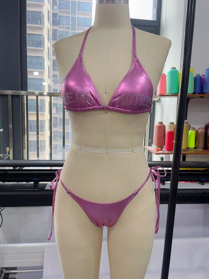 DIAMOND METALLIC BIKINI (PINK)